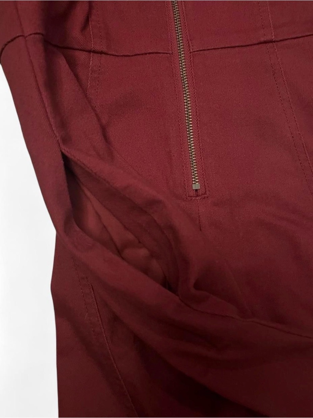 Draper James Burgundy Fit-and-Flare Midi Dress - Picture 8 of 8